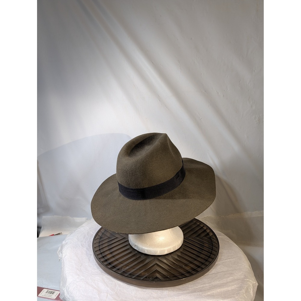 The Original Moussy Hats Olive Green Wide Brim Fedora Style Hat - Picture 3 of 8